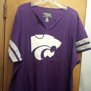 NCAA Kansas State Wildcats Women's Short Sleeve Purple 3XL T Shirt New with Tag